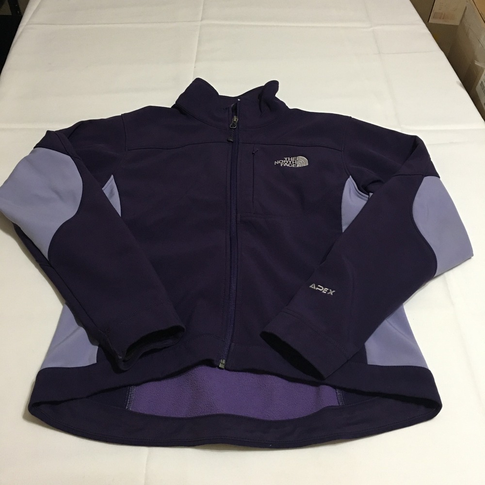 The North Face Apex Softshell Jacket Women Small Purple Full Zip APEX Bionic